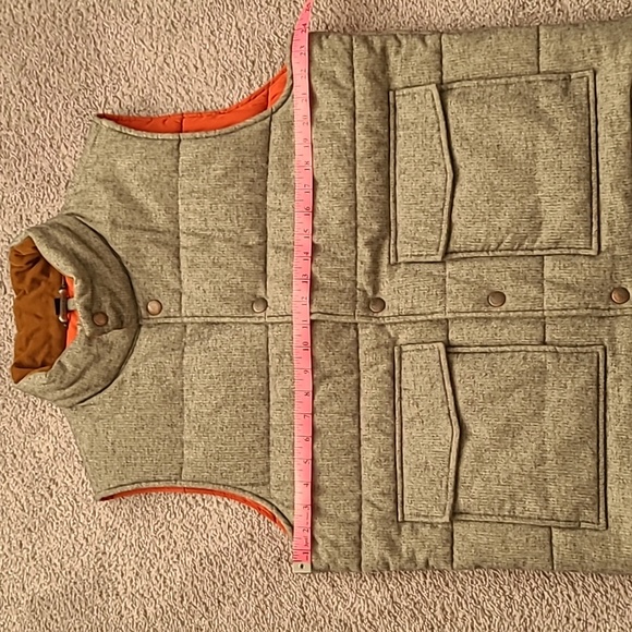 EUC Land's End Houndstooth snap puffer vest sz L - Picture 6 of 6